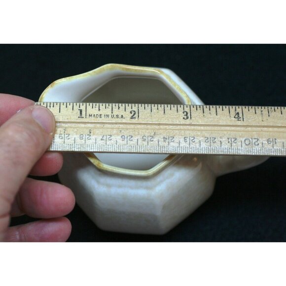 Mikasa Avante Ivory Fe 900 Sugar Bowl w Lid & Creamer Tan Octagon VTG 80s EUC - Picture 11 of 12